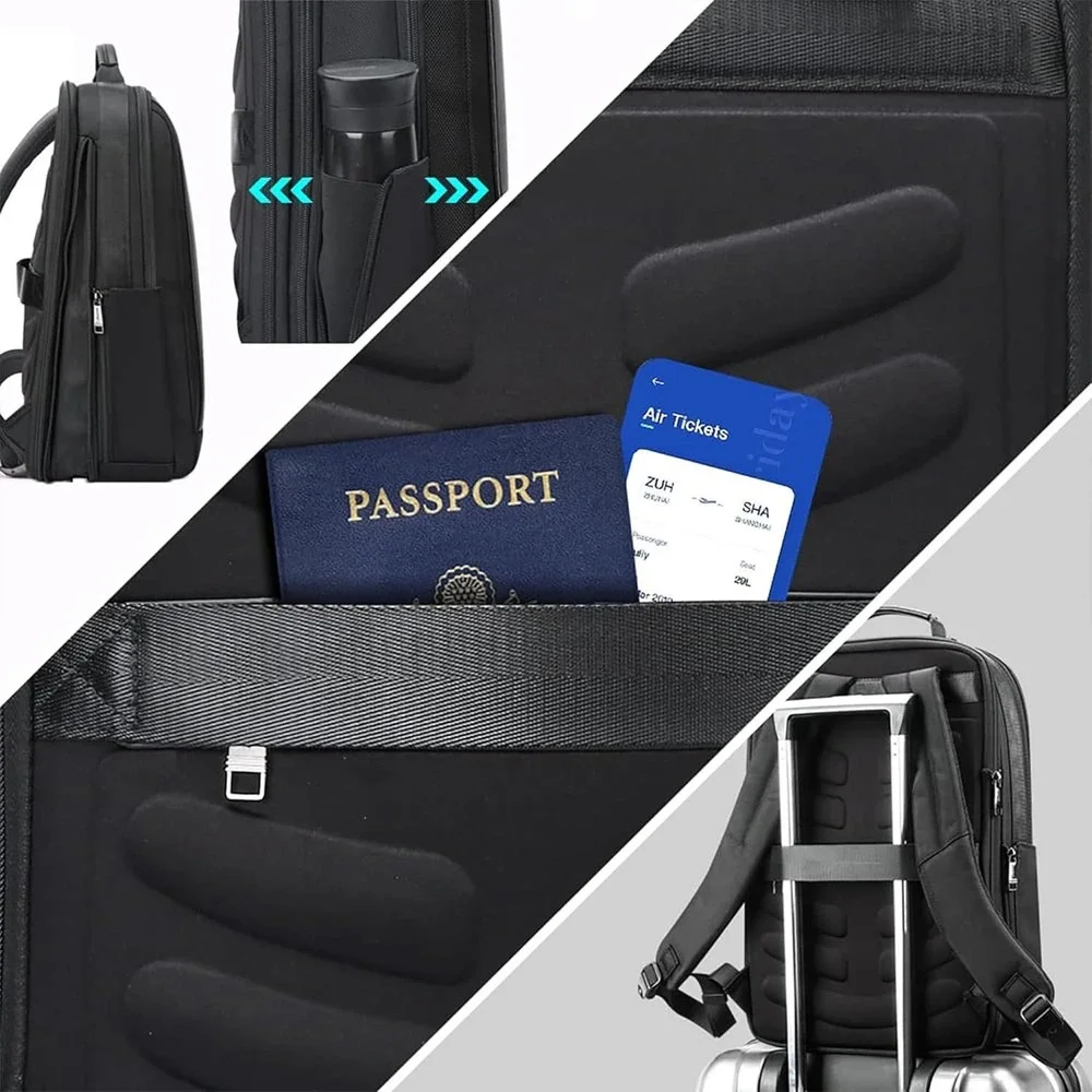 Business Smart 15.6 Inch Laptop Backpack Convertible Expandable Anti-Theft